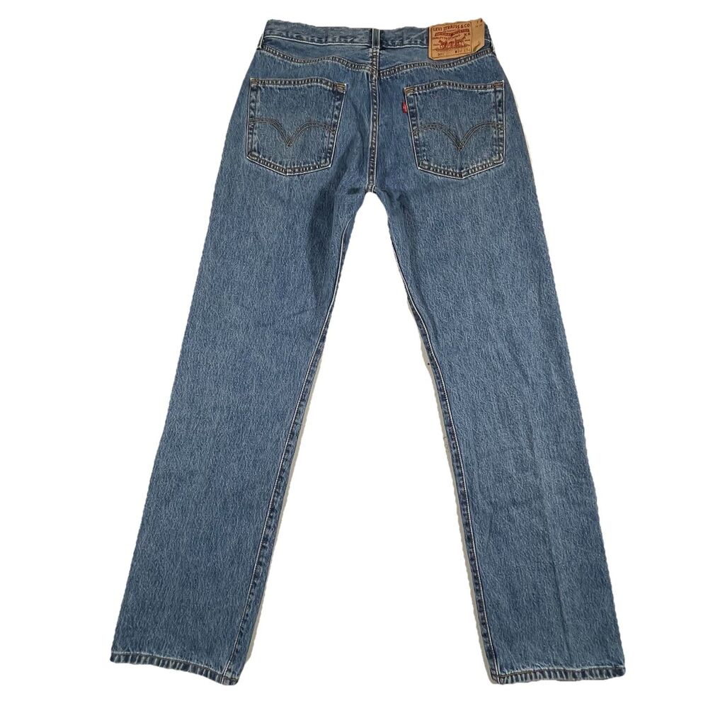 Y2K Levi’s 501 Button Fly Jeans Mens 32x33 Blue Denim Straight Leg